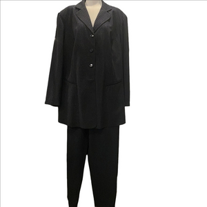 DANIMAX BY LOIS SNYDER Black Pinstripe Suit Set